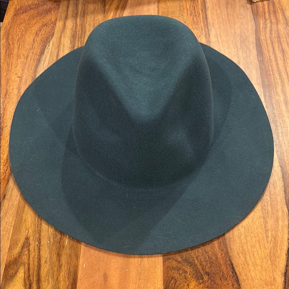 Teal felt hat